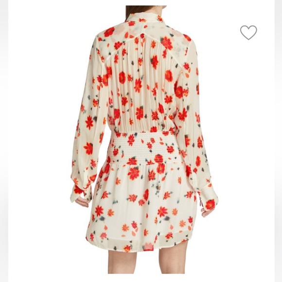 NWOT rag & bone XS Bailey Floral Smocked Dress - Picture 2 of 8